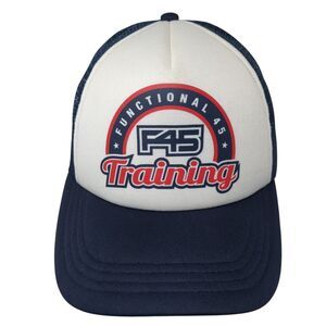 F45 Functional 45 Training Snapback Trucker Hat Blue OS Adjustable Mesh Back